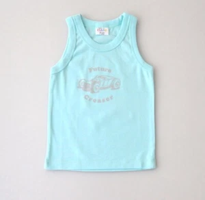 HANDMADE BABY KIDS CHILDREN SLEEVELESS TANK-TOP 100% EUROPEAN ORGANIC COTTON - Picture 1 of 19