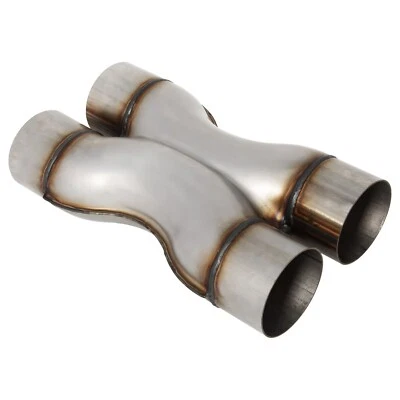 3" Inch Exhaust X Pipe,3" Inlet 12" Long Stainless Steel Crossover X Tube Exhaus - Image 1 of 4