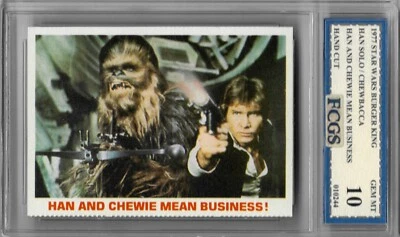 1977 Star Wars Burger King Han Solo & Chewbacca RC Graded FCGS 10 GEM MINT!!! - Image 1 of 2