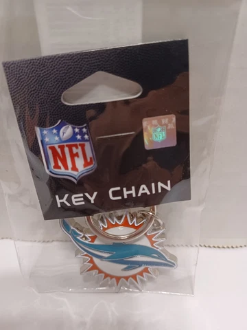 Miami Dolphins chrome logo key chain Cover