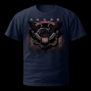 Camisa USS Charleston - Camisa Cuervo Azul Marino - Ropa de Veterano USN - Regalo Militar USN - Imagen 1 de 2