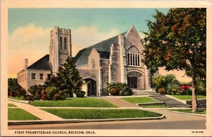Primera Iglesia Presbiteriana Bristow Oklahoma Postal Nichol's 10 centavos tienda de centavos - Imagen 1 de 2