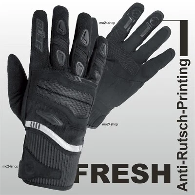 -25% Büse leichte Motorradhandschuhe Fresh 337000 Schwarz Kurz Stark UVP 49,95 €