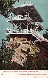 POSTAL VINTAGE BLUE RIDGE MOUNTAIN PA PEN-MAR HIGH ROCK 1907 081723 SFP - Imagen 1 de 2