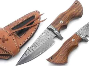 Bobcat Fixed blade Skinning Knife for Camping, Handmade damascus Hunting Knife - Picture 1 of 8
