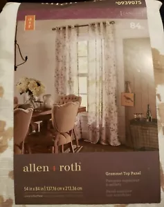 84 Zoll Hellbraun Polyester Halbtransparent Ösen Einzelner Vorhang Panel Neu - Bild 1 von 3