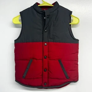 OshKosh B'gosh Puffer Vest Boys Girls Size 8 Full Zip Pockets Lined Warm Fall - Picture 1 of 7