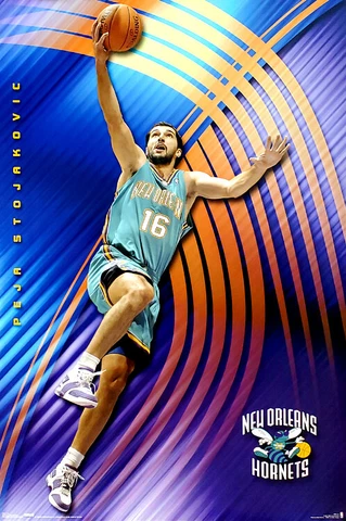 PEJA STOJAKOVIC New Orleans Hornets 2007 Vintage Original 22x34 Wall POSTER Cover