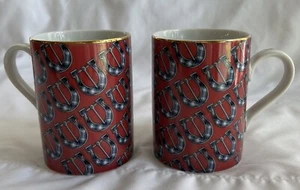 Three Matching GUCCI Equestrian Buckle Stirrup Mugs TOM FORD ERA 1990s BuckleBit - Picture 1 of 9