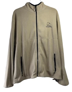 Ducks Unlimited Men's Fleece Jacket - Size: XL- Color: Tan / Black Trim - Picture 1 of 7