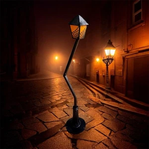 INSPIRACIONES NAVIDEÑAS Halloween Casa Embrujada Luz Poste 5FT PROBADO FUNCIONANDO - Imagen 1 de 11