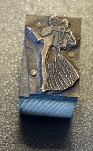 Man and woman ballroom dancing | vintage letterpress printing block - Picture 1 of 3