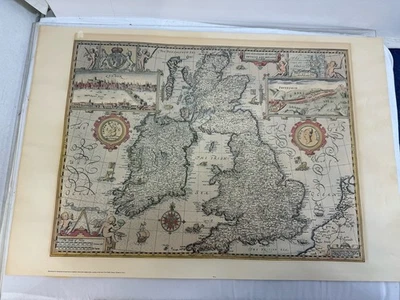 VINTAGE WORLD MAP Kingdom Of Great Britain & Ireland Speed 24" X 16" , Hammond - Image 1 of 4