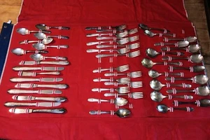 Set posate extra vintage Wm Rogers Mfg Co originali per 8 + servizio 48 pezzi - Foto 1 di 14