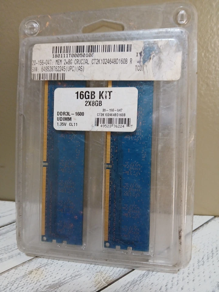 16gb Kit 2x8gb Ram DDR3L-1600 UDIMM - Image 1 of 4