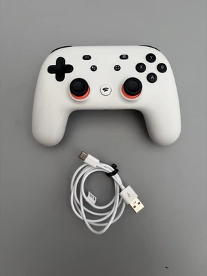 Google Stadia white Controller + Cable (Tested) - Image 1 of 4