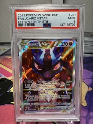 Lucario VSTAR SWSH291 SWSH: Sword & Shield Promo Cards Holo PSA 9 - Image 1 of 2