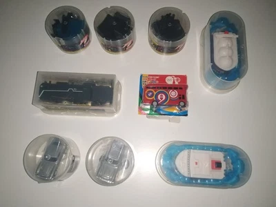 Lotto 9 Veicoli Suntori figure Collectible Treni Barche Auto 007 Coca Cola - Immagine 1 di 4