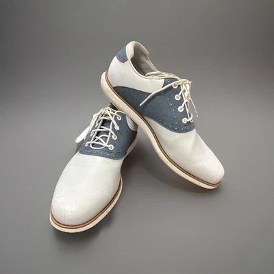 Footjoy FJ Traditions Golf Shoes Women's Sz 9.5M 97903 White/Blue Saddle shoe - Image 1 of 4