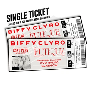 Biffy Clyro Mock Ticket The Futique Tour | Personalised Gift Reveal | Keepsake - Picture 1 of 19