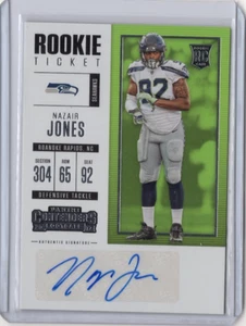 NAZAIR JONES NFL Seahawks 2017 Panini Contenders RC Auto #168 Card - Picture 1 of 2