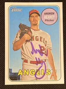 Andrew Heany Angels signed Auto handsigniert 2018 Topps Heritage Card #299 ~ COA - Bild 1 von 5