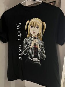 Death Note Misa Amane Anime Black T- Shirt Size Medium - modest