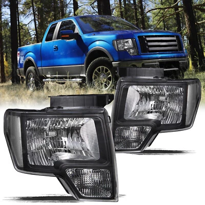 Faro de camioneta Ford F-150 F150 2009 2010 2011 2012 2013 2014 carcasa negra Foto 1 de 4