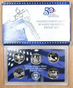 2003 S US Mint Clad Quarter Proof Set 50-State Quarters - 5 Coins - OGP - Picture 1 of 3