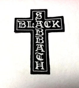BLACK SABBATH Patch Iron/sew On Embroidered Patch |Classic Doom Metal Cross - Picture 1 of 2