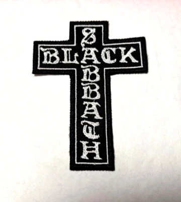 BLACK SABBATH Patch Iron/sew On Embroidered Patch |Classic Doom Metal Cross - Image 1 of 2