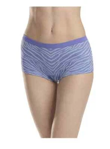 No Boundaries Women's Seamless Boyshort Panties Size 3XL Peri Mist Zebra - Picture 1 of 2