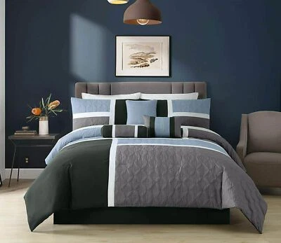 Chezmoi Collection 7-Piece Patchwork Bedding Set Medallion Quilted Comforter Set - Image 1 of 4