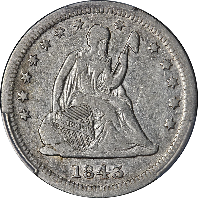 1843-O Seated Liberty Quarter PCGS VF30 Great Eye Appeal Nice Strike - Image 1 of 4