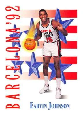 1991-92 SkyBox #533 Magic Johnson USA Basketball Card NM-MT USA DREAM TEAM - Image 1 of 2
