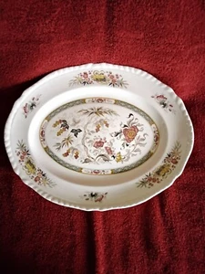 Jeddo Adams Platter 13" Rope Edge Floral Design Est 1657, VTG - Picture 1 of 5