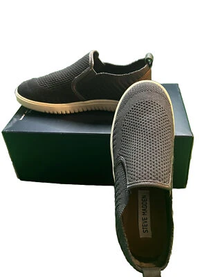 Nuevo Steve Madden Zapatos Niños Niños Talla 2 Gris Elegante Sin Cordones Foto 1 de 4