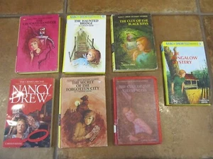 Lot of 7 Nancy Drew Crooked Banister Haunted Bridge Black Keys Bungalow Mystery - Picture 1 of 12