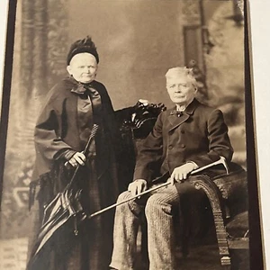Antique Photographs Older Couple Cabinet Cards Lot of 3 Man and Woman - Picture 1 of 20