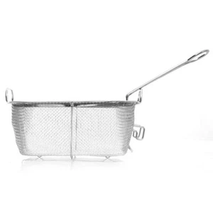 Stainless steel deep fryer square/round wire mesh French fry basket with handle - Picture 1 of 6