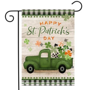 St. Patrick's Day Pickup Truck Garden Flag - St. Patrick's - Picture 1 of 1
