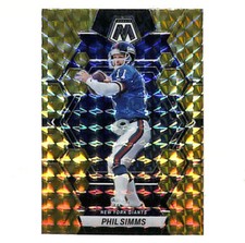 2023 Panini Mosaic #183 Phil Simms Yellow Reactive Prizm Card Giants 