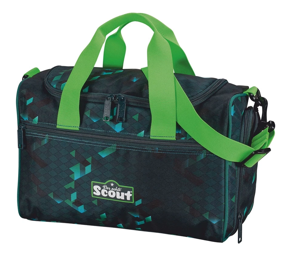 Scout Sportbag Sporttasche Tasche Cubes dunkelgrün grün Neu - Bild 1 von 1
