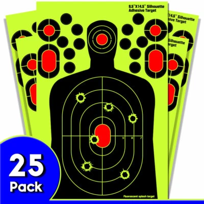 Highwild Adhesive Splatter Targets | Silhouette Reactive Shooting Target-25 Pack