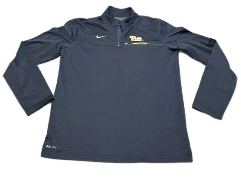 Pitt Panthers Nike Dri-Fit Mens Size Medium Long Sleeve 1/4 Zip Shirt NCAA Cover
