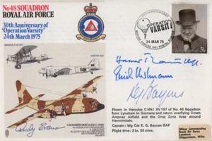 Cubierta de la RAF firmada por ases de la Luftwaffe Erich Hartmann y Johannes Trautloft + as de Estados Unidos - Imagen 1 de 1