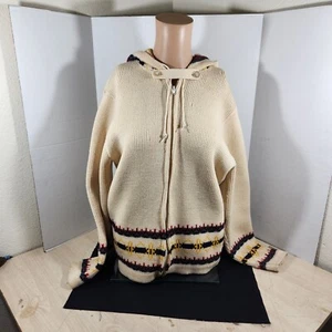 Vintage Tundra Womens Zip Up Hoodie Jacket Sweater Hudson Bay Stripe Design Sz S - Picture 1 of 24