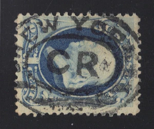 US #182 Bank Note 1c Franklin SOTN Cole NY CR # VL-5 Cancel - Sound Stamp - Picture 1 of 3