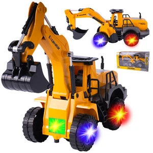 Malplay Bagger Baumaschine Fahrende Schaufel Antrieb Licht Sound ab 3 Jahren - Bild 1 von 12