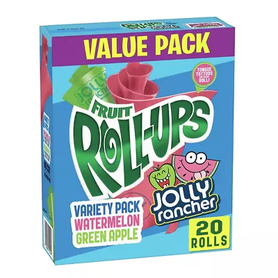 Fruit Roll-Ups | Jolly Rancher | Fruit Flavoured Snacks | Variety Pack | 20 Pack • 34.99$